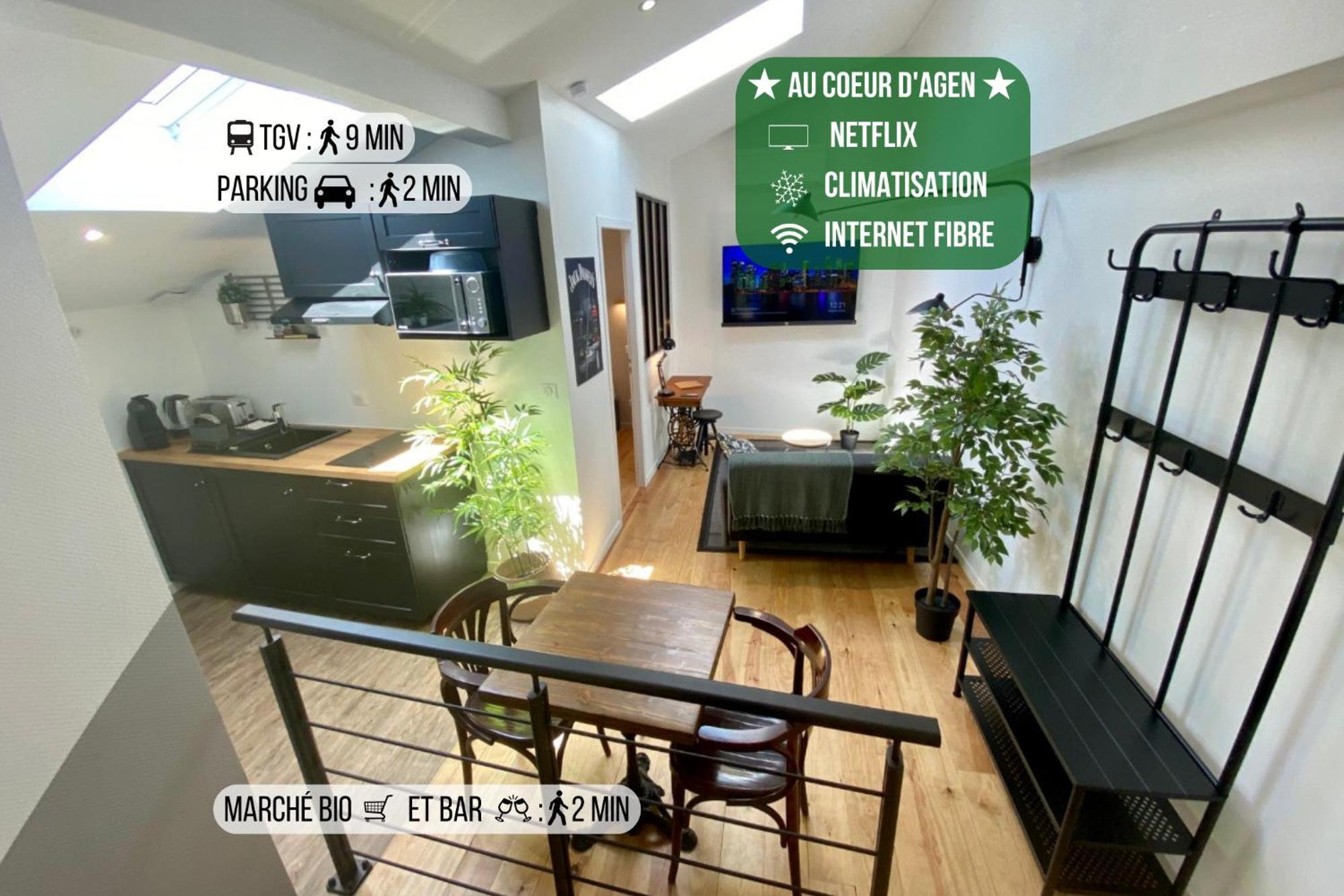 Appartement Le Bistrot - Au Coeur d'Agen - Self Checkin - Wifi - Netflix - Smart TV - Luqs fr Extérieur photo